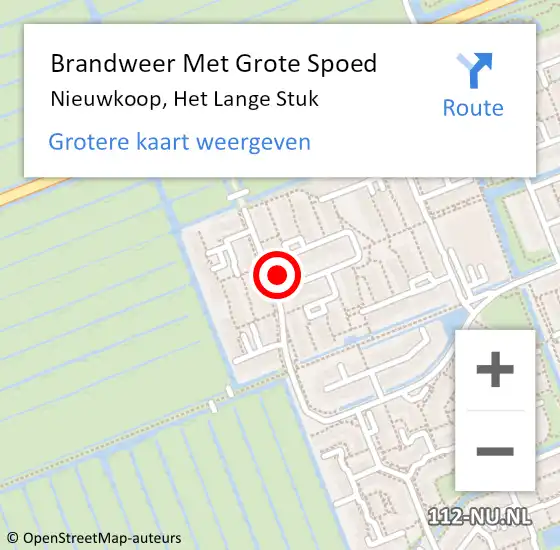 Locatie op kaart van de 112 melding: Brandweer Met Grote Spoed Naar Nieuwkoop, Het Lange Stuk op 2 augustus 2023 22:58