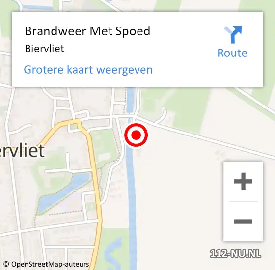 Locatie op kaart van de 112 melding: Brandweer Met Spoed Naar Biervliet op 13 oktober 2013 14:06