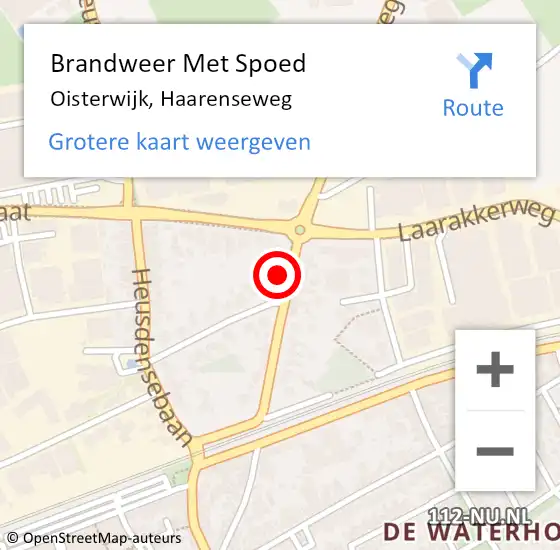 Locatie op kaart van de 112 melding: Brandweer Met Spoed Naar Oisterwijk, Haarenseweg op 3 augustus 2023 05:38