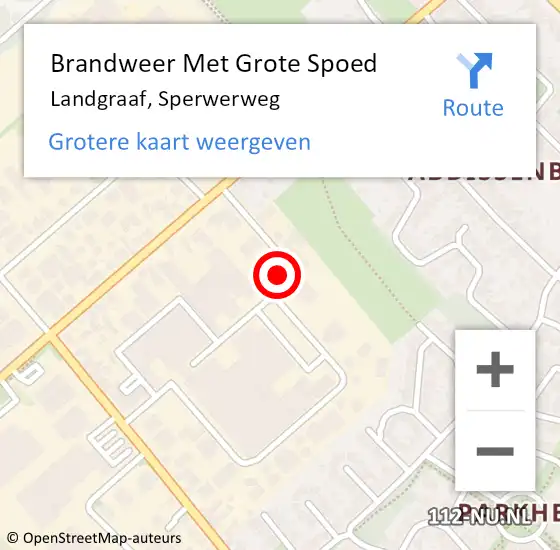 Locatie op kaart van de 112 melding: Brandweer Met Grote Spoed Naar Landgraaf, Sperwerweg op 3 augustus 2023 06:43