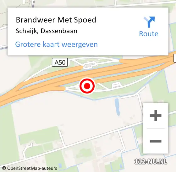 Locatie op kaart van de 112 melding: Brandweer Met Spoed Naar Schaijk, Dassenbaan op 3 augustus 2023 09:03