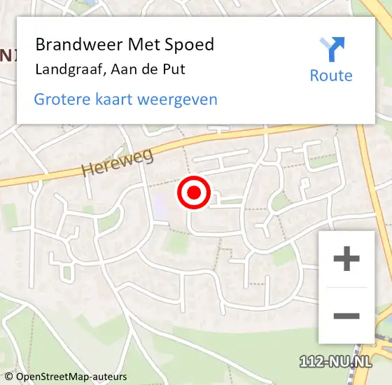 Locatie op kaart van de 112 melding: Brandweer Met Spoed Naar Landgraaf, Aan de Put op 3 augustus 2023 10:00