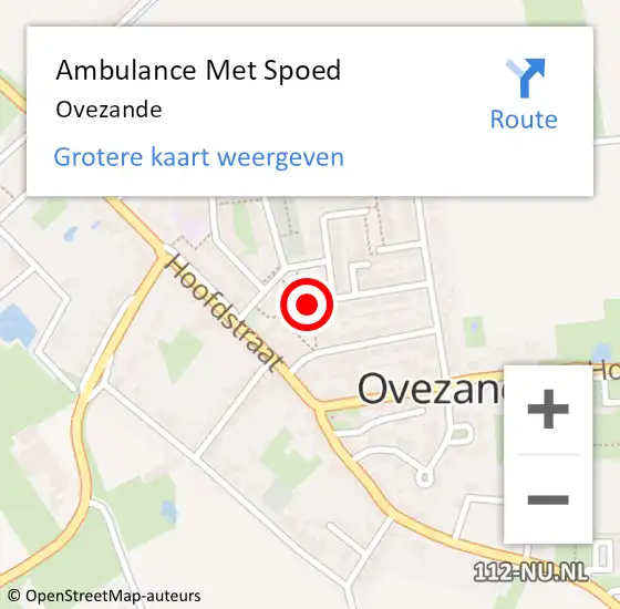 Locatie op kaart van de 112 melding: Ambulance Met Spoed Naar Ovezande op 3 augustus 2023 11:06