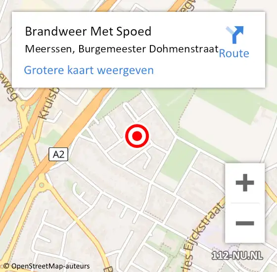 Locatie op kaart van de 112 melding: Brandweer Met Spoed Naar Meerssen, Burgemeester Dohmenstraat op 3 augustus 2023 14:12