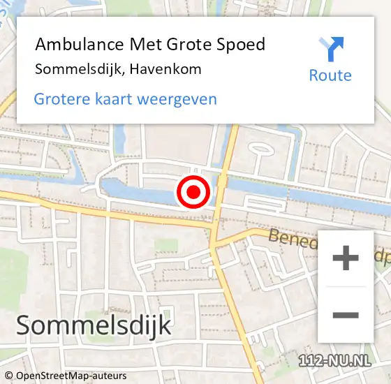 Locatie op kaart van de 112 melding: Ambulance Met Grote Spoed Naar Sommelsdijk, Havenkom op 3 augustus 2023 15:46