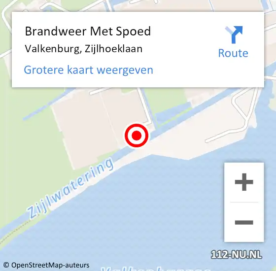 Locatie op kaart van de 112 melding: Brandweer Met Spoed Naar Valkenburg, Zijlhoeklaan op 4 augustus 2023 20:07