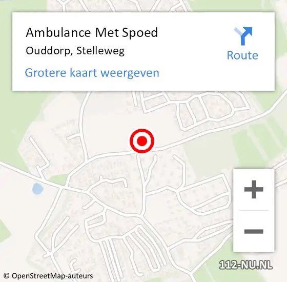 Locatie op kaart van de 112 melding: Ambulance Met Spoed Naar Ouddorp, Stelleweg op 5 augustus 2023 00:06