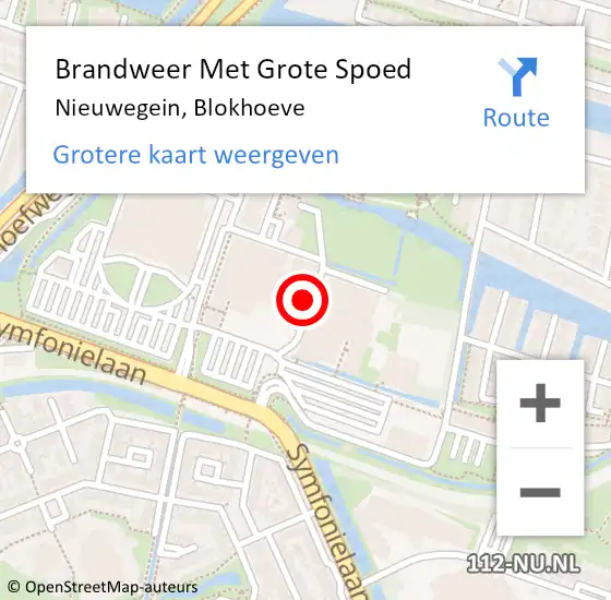 Locatie op kaart van de 112 melding: Brandweer Met Grote Spoed Naar Nieuwegein, Blokhoeve op 5 augustus 2023 00:08