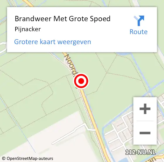 Locatie op kaart van de 112 melding: Brandweer Met Grote Spoed Naar Pijnacker op 5 augustus 2023 15:17