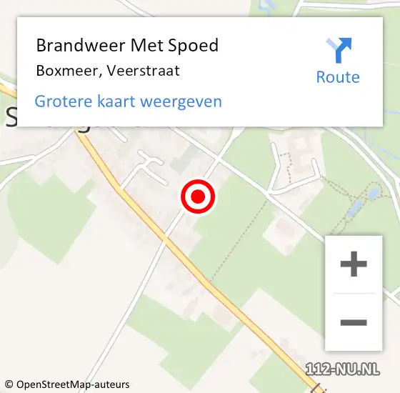 Locatie op kaart van de 112 melding: Brandweer Met Spoed Naar Boxmeer, Veerstraat op 5 augustus 2023 19:24
