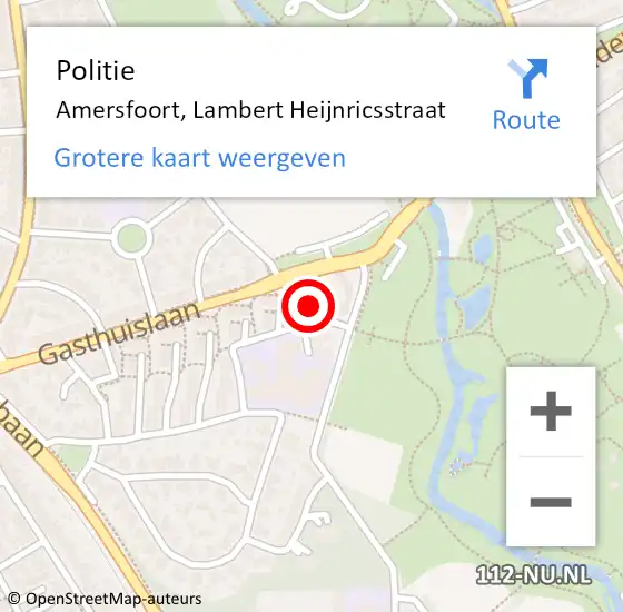 Locatie op kaart van de 112 melding: Politie Amersfoort, Lambert Heijnricsstraat op 6 augustus 2023 05:56