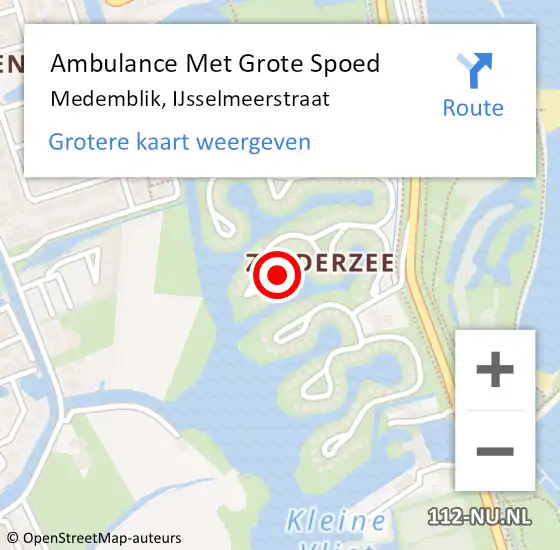 Locatie op kaart van de 112 melding: Ambulance Met Grote Spoed Naar Medemblik, IJsselmeerstraat op 6 augustus 2023 08:33