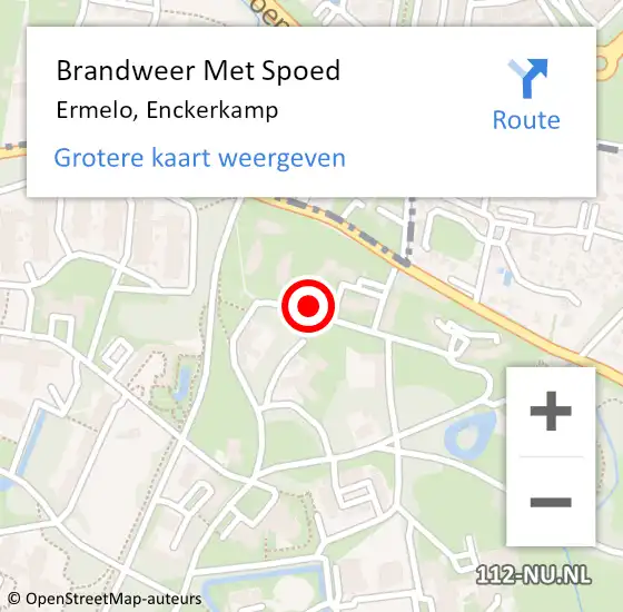 Locatie op kaart van de 112 melding: Brandweer Met Spoed Naar Ermelo, Enckerkamp op 6 augustus 2023 19:24