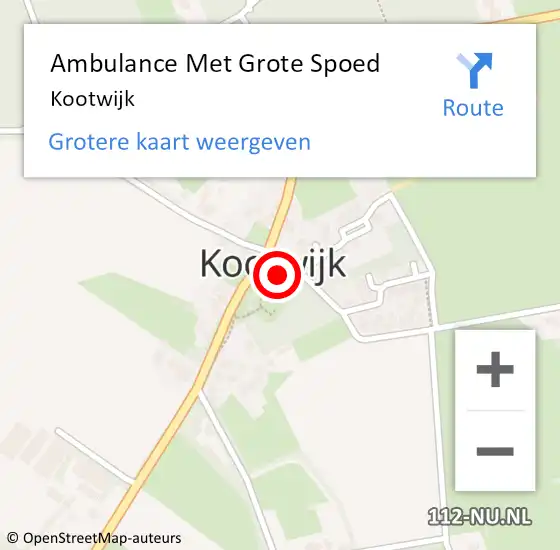 Locatie op kaart van de 112 melding: Ambulance Met Grote Spoed Naar Kootwijk op 6 augustus 2023 19:44
