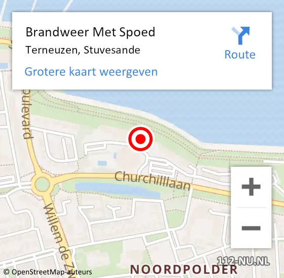 Locatie op kaart van de 112 melding: Brandweer Met Spoed Naar Terneuzen, Stuvesande op 7 augustus 2023 17:39