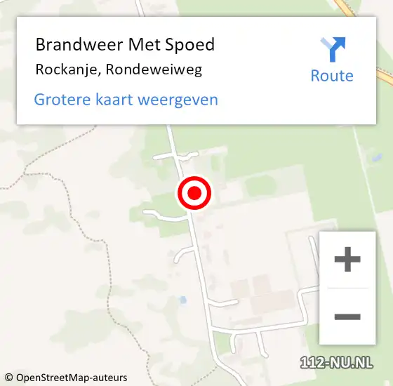 Locatie op kaart van de 112 melding: Brandweer Met Spoed Naar Rockanje, Rondeweiweg op 8 augustus 2023 13:57