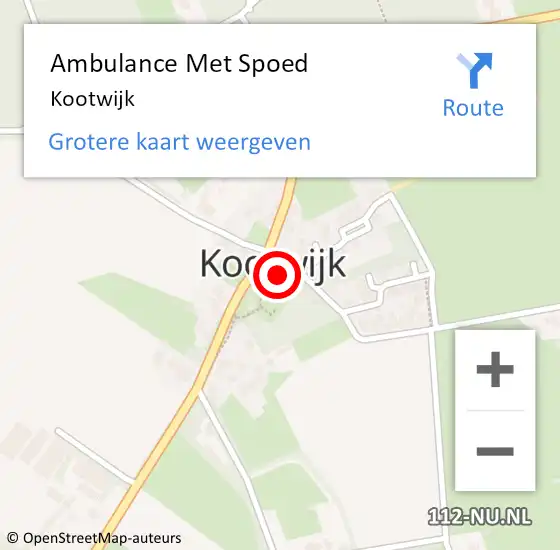 Locatie op kaart van de 112 melding: Ambulance Met Spoed Naar Kootwijk op 9 augustus 2023 07:08