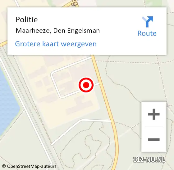 Locatie op kaart van de 112 melding: Politie Maarheeze, Den Engelsman op 9 augustus 2023 17:16