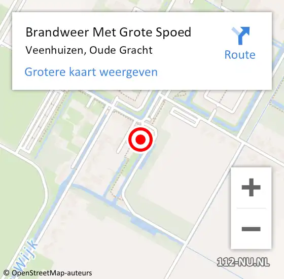 Locatie op kaart van de 112 melding: Brandweer Met Grote Spoed Naar Veenhuizen, Oude Gracht op 10 augustus 2023 10:23