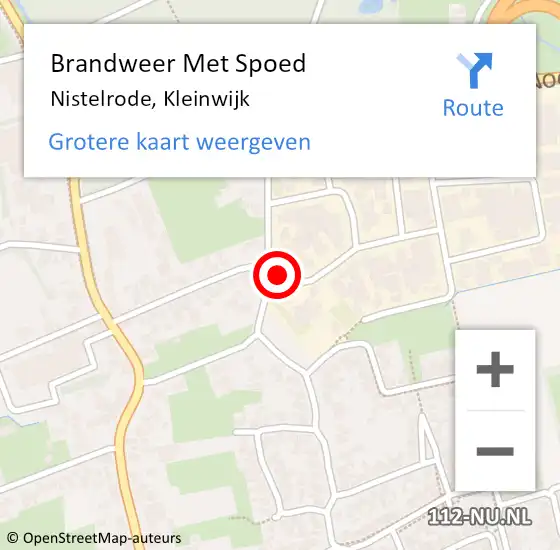 Locatie op kaart van de 112 melding: Brandweer Met Spoed Naar Nistelrode, Kleinwijk op 10 augustus 2023 12:31