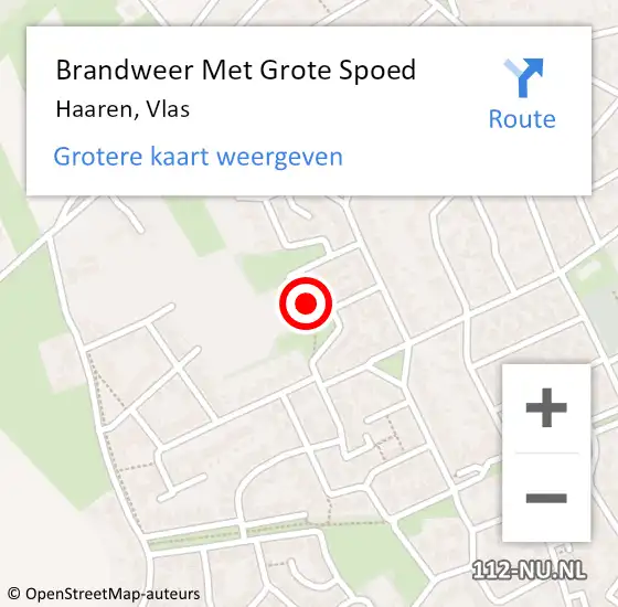 Locatie op kaart van de 112 melding: Brandweer Met Grote Spoed Naar Haaren, Vlas op 10 augustus 2023 13:15