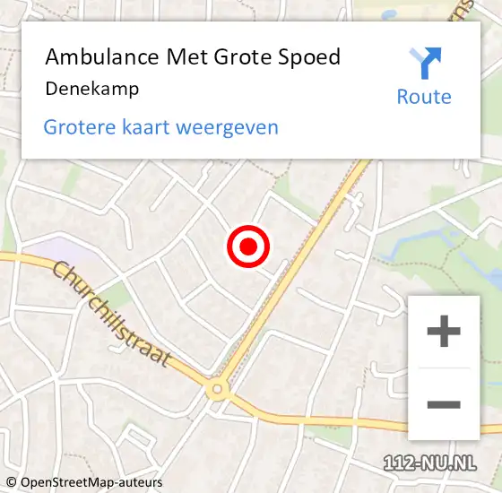 Locatie op kaart van de 112 melding: Ambulance Met Grote Spoed Naar Denekamp op 10 augustus 2023 14:24
