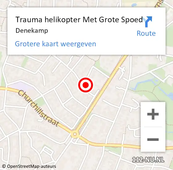 Locatie op kaart van de 112 melding: Trauma helikopter Met Grote Spoed Naar Denekamp op 10 augustus 2023 14:26