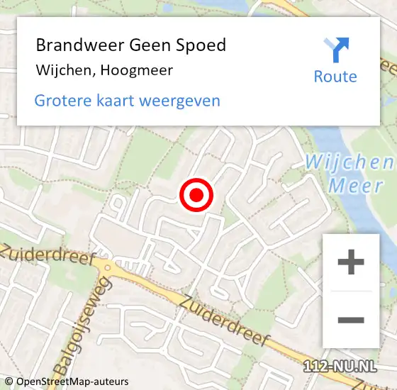 Locatie op kaart van de 112 melding: Brandweer Geen Spoed Naar Wijchen, Hoogmeer op 10 augustus 2023 14:28