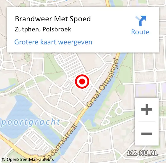 Locatie op kaart van de 112 melding: Brandweer Met Spoed Naar Zutphen, Polsbroek op 10 augustus 2023 19:15