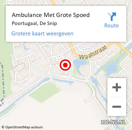 Locatie op kaart van de 112 melding: Ambulance Met Grote Spoed Naar Poortugaal, De Snip op 10 augustus 2023 21:40