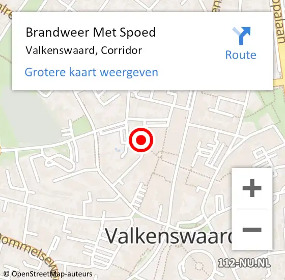 Locatie op kaart van de 112 melding: Brandweer Met Spoed Naar Valkenswaard, Corridor op 11 augustus 2023 00:29