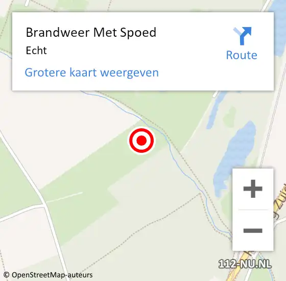 Locatie op kaart van de 112 melding: Brandweer Met Spoed Naar Echt op 11 augustus 2023 07:54