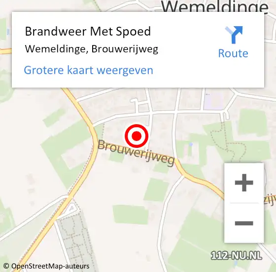 Locatie op kaart van de 112 melding: Brandweer Met Spoed Naar Wemeldinge, Brouwerijweg op 11 augustus 2023 08:54