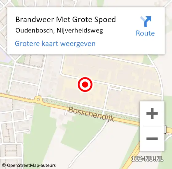 Locatie op kaart van de 112 melding: Brandweer Met Grote Spoed Naar Oudenbosch, Nijverheidsweg op 4 september 2014 14:40