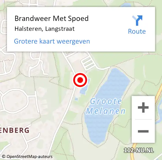 Locatie op kaart van de 112 melding: Brandweer Met Spoed Naar Halsteren, Langstraat op 11 augustus 2023 20:55