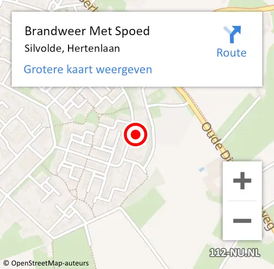 Locatie op kaart van de 112 melding: Brandweer Met Spoed Naar Silvolde, Hertenlaan op 12 augustus 2023 02:19