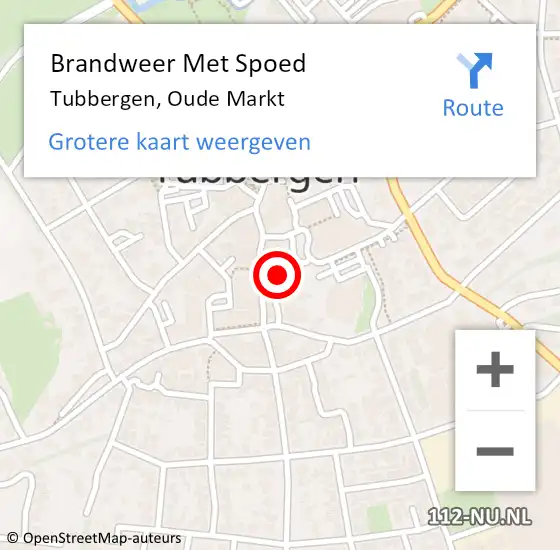 Locatie op kaart van de 112 melding: Brandweer Met Spoed Naar Tubbergen, Oude Markt op 12 augustus 2023 09:23