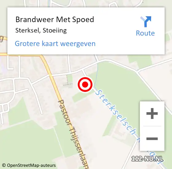 Locatie op kaart van de 112 melding: Brandweer Met Spoed Naar Sterksel, Stoeiing op 12 augustus 2023 12:34