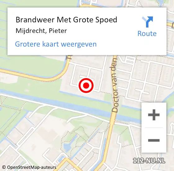 Locatie op kaart van de 112 melding: Brandweer Met Grote Spoed Naar Mijdrecht, Pieter op 12 augustus 2023 15:27