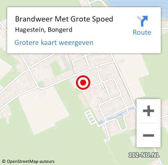 Locatie op kaart van de 112 melding: Brandweer Met Grote Spoed Naar Hagestein, Bongerd op 13 augustus 2023 18:32