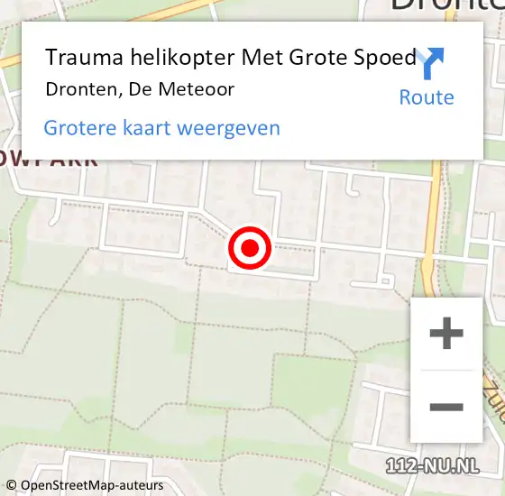 Locatie op kaart van de 112 melding: Trauma helikopter Met Grote Spoed Naar Dronten, De Meteoor op 14 augustus 2023 10:43