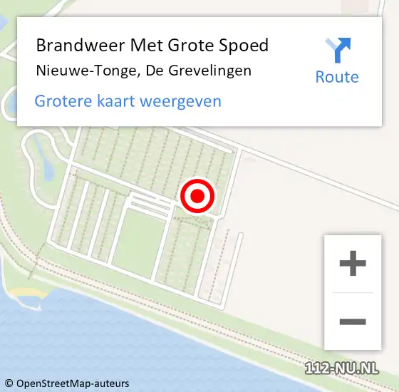 Locatie op kaart van de 112 melding: Brandweer Met Grote Spoed Naar Nieuwe-Tonge, De Grevelingen op 14 augustus 2023 23:13