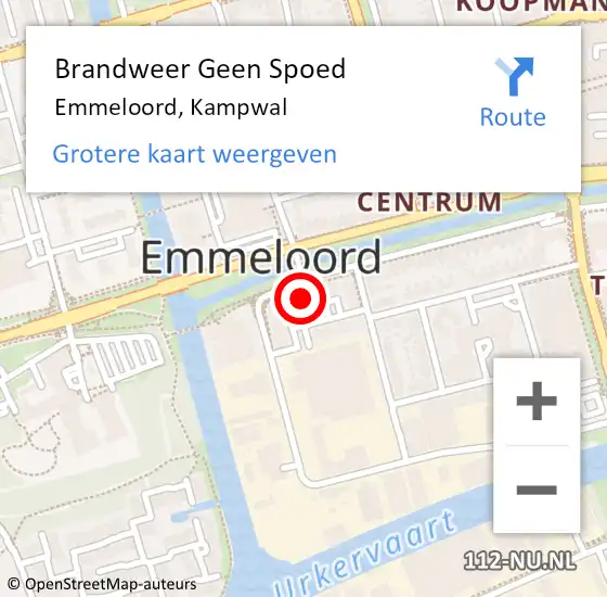 Locatie op kaart van de 112 melding: Brandweer Geen Spoed Naar Emmeloord, Kampwal op 15 augustus 2023 17:39