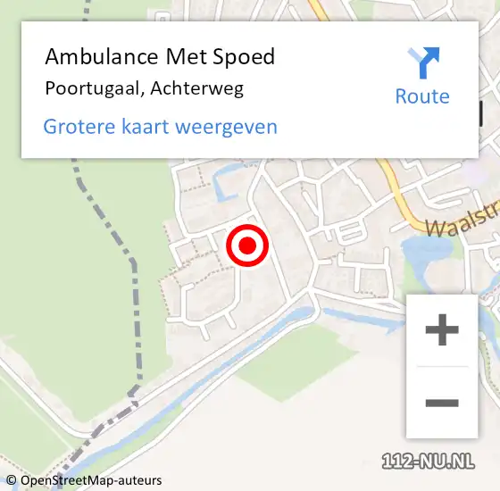Locatie op kaart van de 112 melding: Ambulance Met Spoed Naar Poortugaal, Achterweg op 15 augustus 2023 23:00