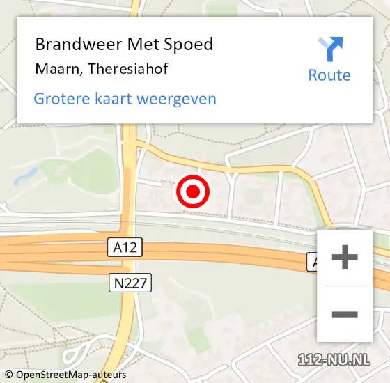Locatie op kaart van de 112 melding: Brandweer Met Spoed Naar Maarn, Theresiahof op 16 augustus 2023 10:12