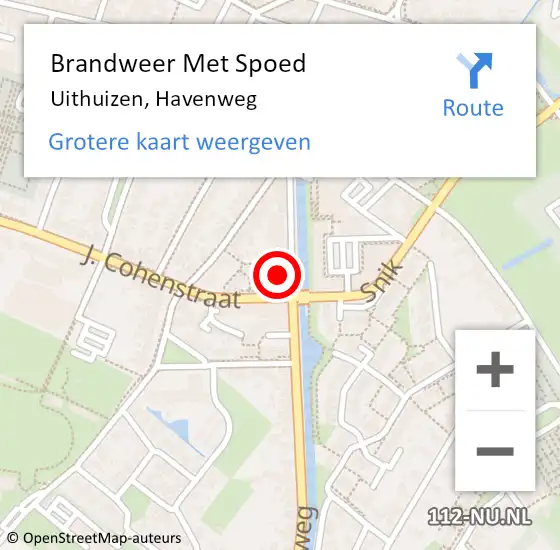 Locatie op kaart van de 112 melding: Brandweer Met Spoed Naar Uithuizen, Havenweg op 16 augustus 2023 12:06