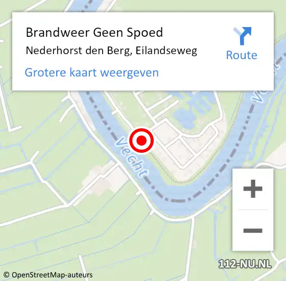 Locatie op kaart van de 112 melding: Brandweer Geen Spoed Naar Nederhorst den Berg, Eilandseweg op 13 oktober 2013 15:49