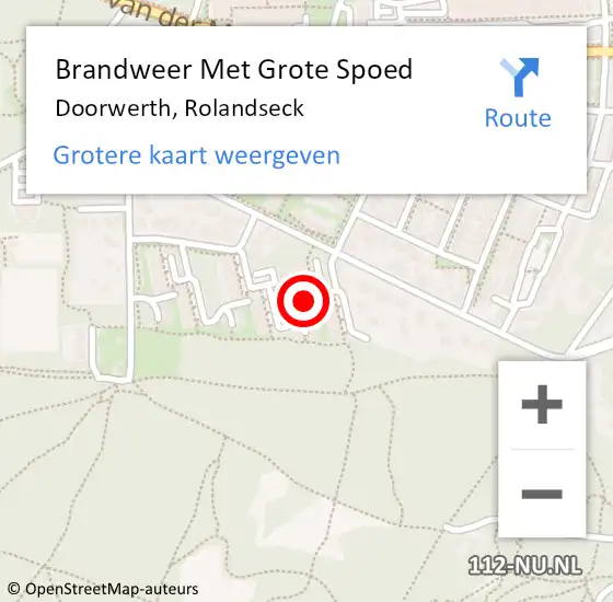 Locatie op kaart van de 112 melding: Brandweer Met Grote Spoed Naar Doorwerth, Rolandseck op 16 augustus 2023 19:03