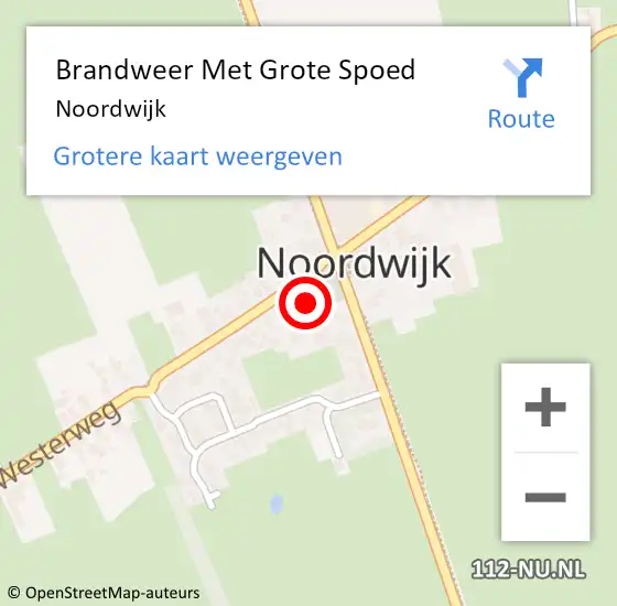 Locatie op kaart van de 112 melding: Brandweer Met Grote Spoed Naar Noordwijk op 18 augustus 2023 05:26