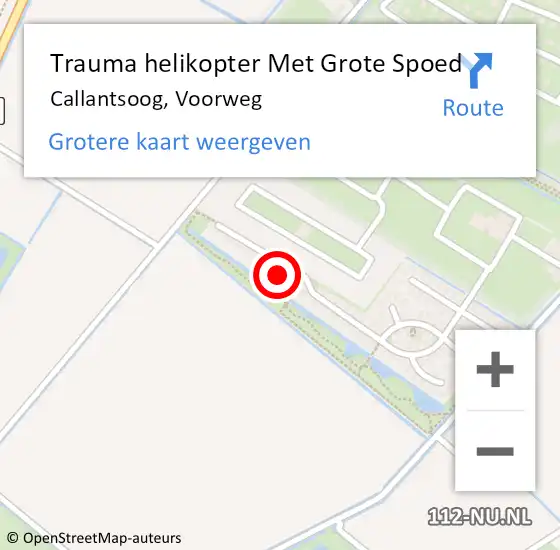 Locatie op kaart van de 112 melding: Trauma helikopter Met Grote Spoed Naar Callantsoog, Voorweg op 18 augustus 2023 20:22